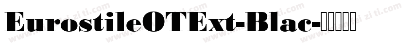 EurostileOTExt-Blac字体转换