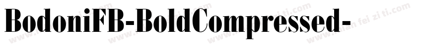 BodoniFB-BoldCompressed字体转换