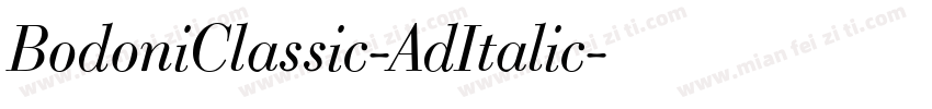BodoniClassic-AdItalic字体转换