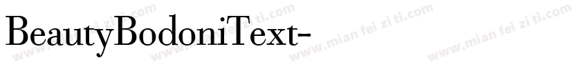 BeautyBodoniText字体转换