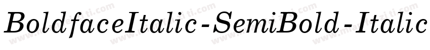 BoldfaceItalic-SemiBold-Italic字体转换