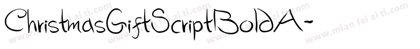 ChristmasGiftScriptBoldA字体转换