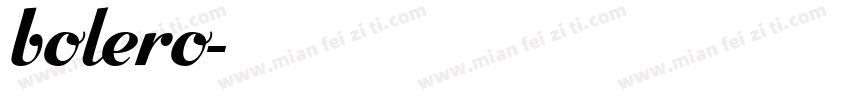 bolero字体转换