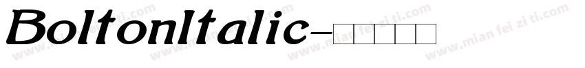 BoltonItalic字体转换