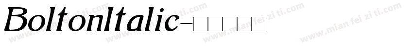 BoltonItalic字体转换