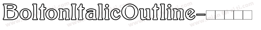 BoltonItalicOutline字体转换