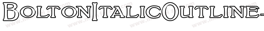 BoltonItalicOutline字体转换