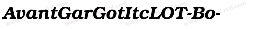 AvantGarGotItcLOT-Bo字体转换