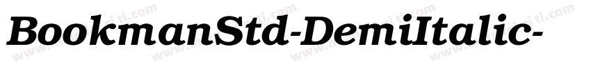 BookmanStd-DemiItalic字体转换