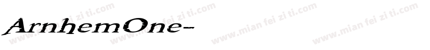 ArnhemOne字体转换