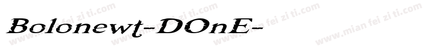 Bolonewt-DOnE字体转换