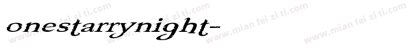 onestarrynight字体转换