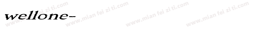 wellone字体转换
