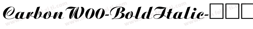 CarbonW00-BoldItalic字体转换