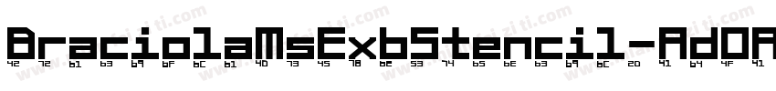 BraciolaMsExbStencil-AdOA字体转换