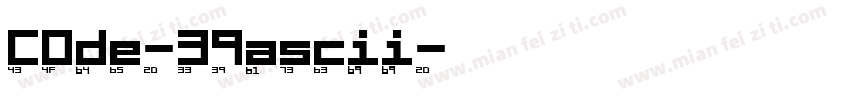 COde-39ascii字体转换