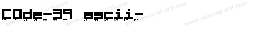 COde-39全ascii字体转换