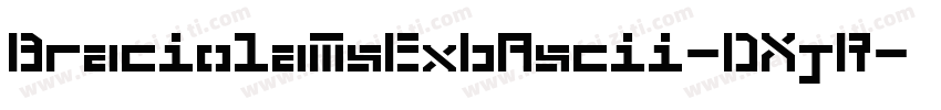 BraciolaMsExbAscii-DXjR字体转换