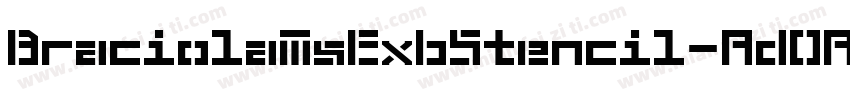 BraciolaMsExbStencil-AdOA字体转换
