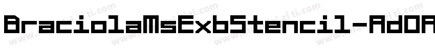 BraciolaMsExbStencil-AdOA字体转换