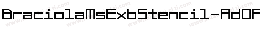 BraciolaMsExbStencil-AdOA字体转换