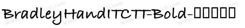 BradleyHandITCTT-Bold字体转换