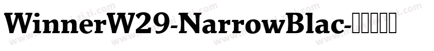 WinnerW29-NarrowBlac字体转换