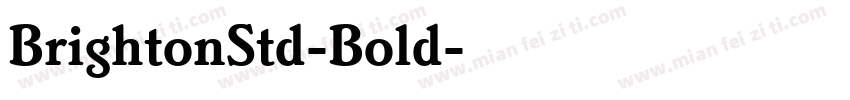 BrightonStd-Bold字体转换