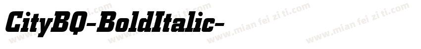 CityBQ-BoldItalic字体转换