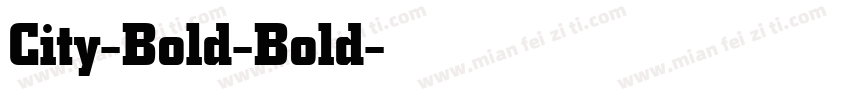 City-Bold-Bold字体转换