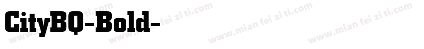 CityBQ-Bold字体转换