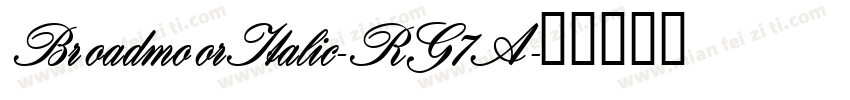 BroadmoorItalic-RG7A字体转换