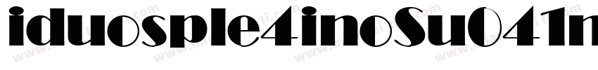 iduosple4inoSu041n7字体转换