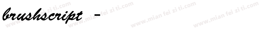 brushscript字库字体转换