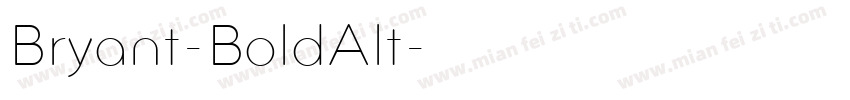 Bryant-BoldAlt字体转换