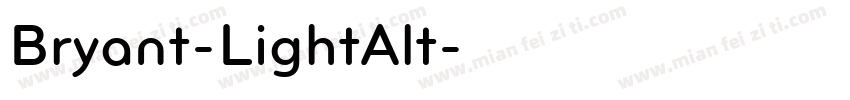 Bryant-LightAlt字体转换