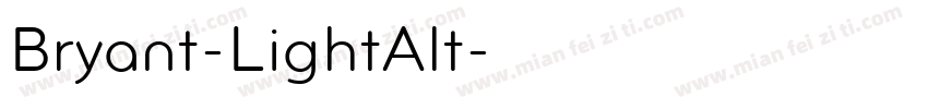 Bryant-LightAlt字体转换