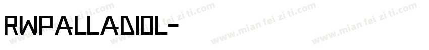 RWPalladioL字体转换