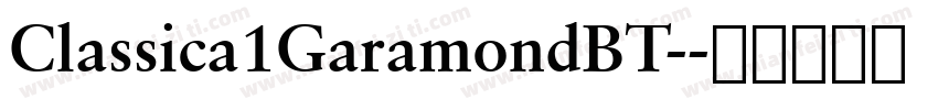 Classica1GaramondBT-字体转换