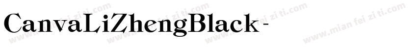 CanvaLiZhengBlack字体转换