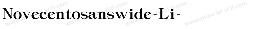 Novecentosanswide-Li字体转换