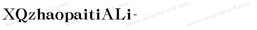 XQzhaopaitiALi字体转换
