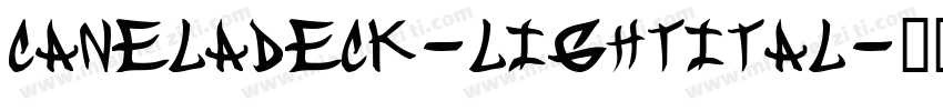 caneladeck-lightital字体转换
