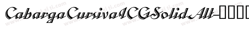 CabargaCursivaICGSolidAlt字体转换