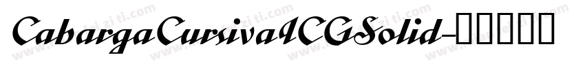 CabargaCursivaICGSolid字体转换