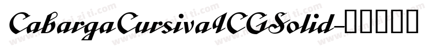 CabargaCursivaICGSolid字体转换