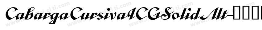 CabargaCursivaICGSolidAlt字体转换