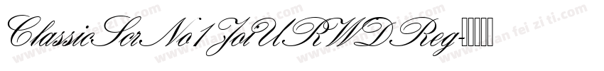 ClassicScrNo1JoiURWDReg字体转换