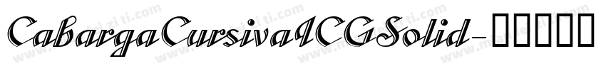 CabargaCursivaICGSolid字体转换