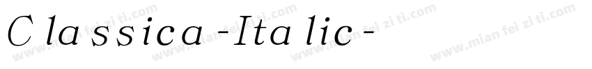 Classica-Italic字体转换